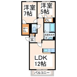 江津三丁目 徒歩1分 2階の物件間取画像